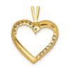 Gold Fancy Diamond Heart Pendant