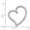 14k White Gold 1/4 carat Diamond Heart Chain Slide