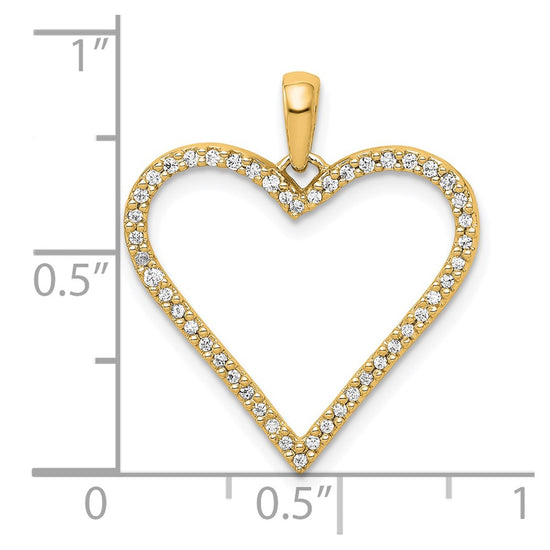 14k 1/6 carat Diamond Heart Pendant