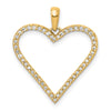 14k 1/6 carat Diamond Heart Pendant