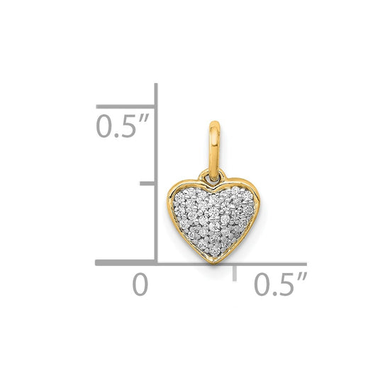 Gold Diamond Heart Pendant