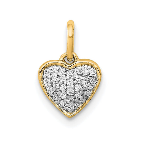 Gold Diamond Heart Pendant