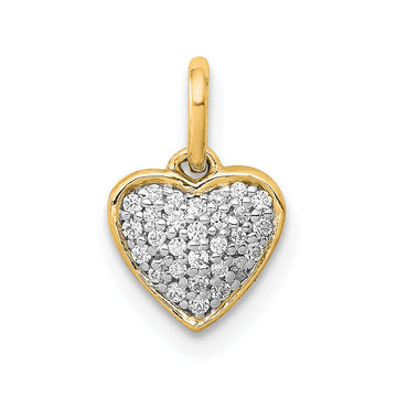 Gold Diamond Heart Pendant