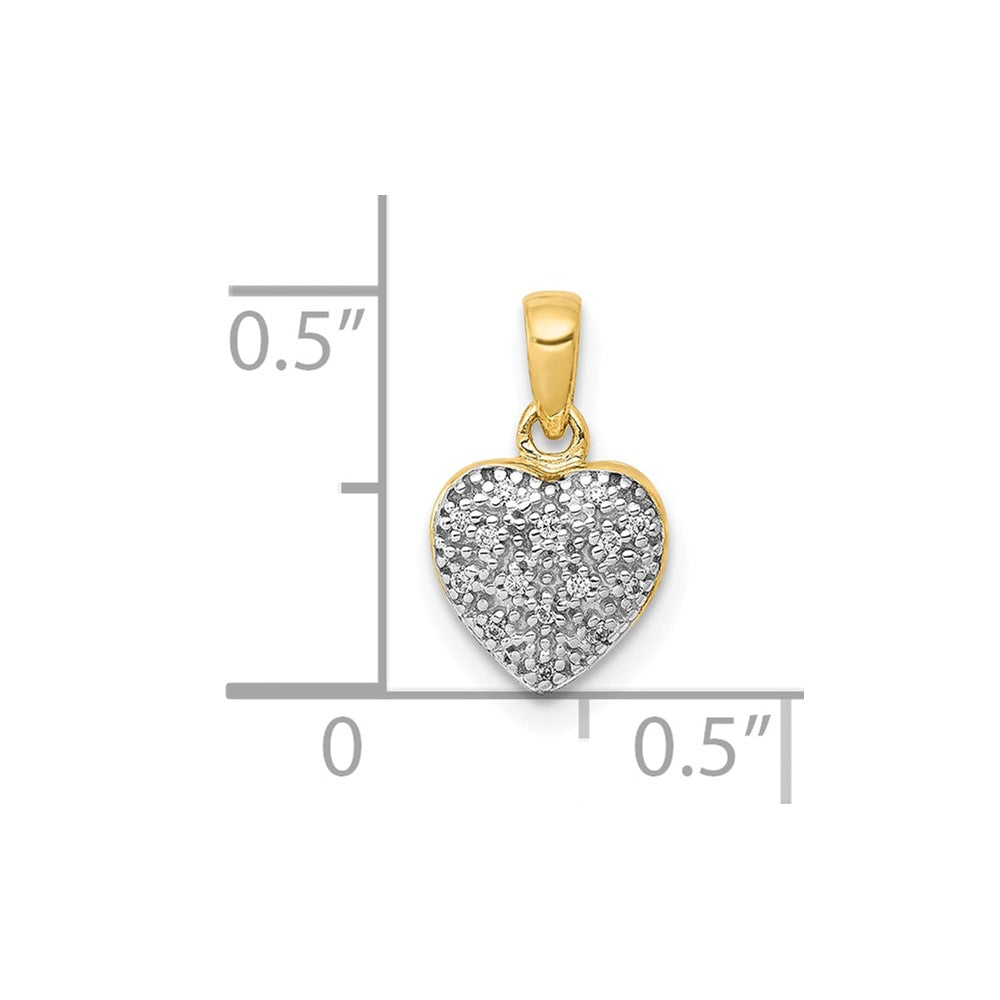 Gold Diamond Heart Pendant