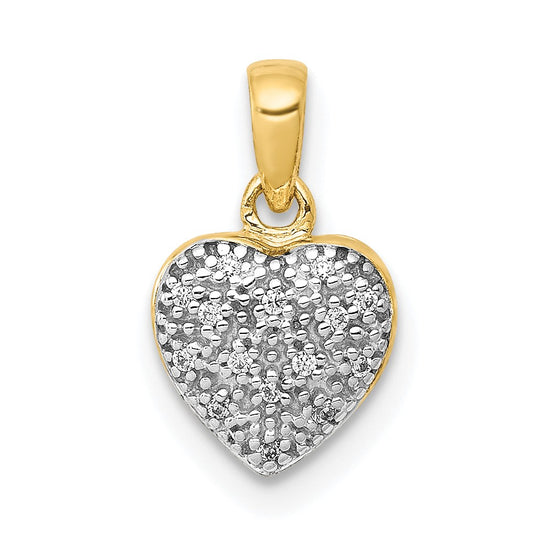 Gold Diamond Heart Pendant