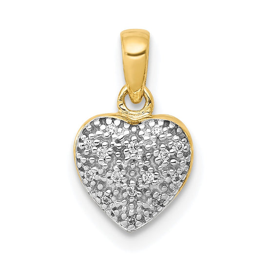 Gold Diamond Heart Pendant