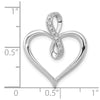 Gold Diamond Heart and Infinity Pendant