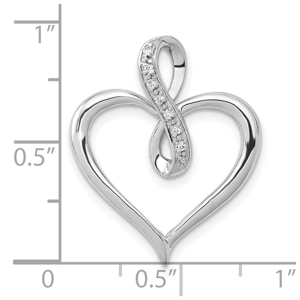 Gold Diamond Heart and Infinity Pendant