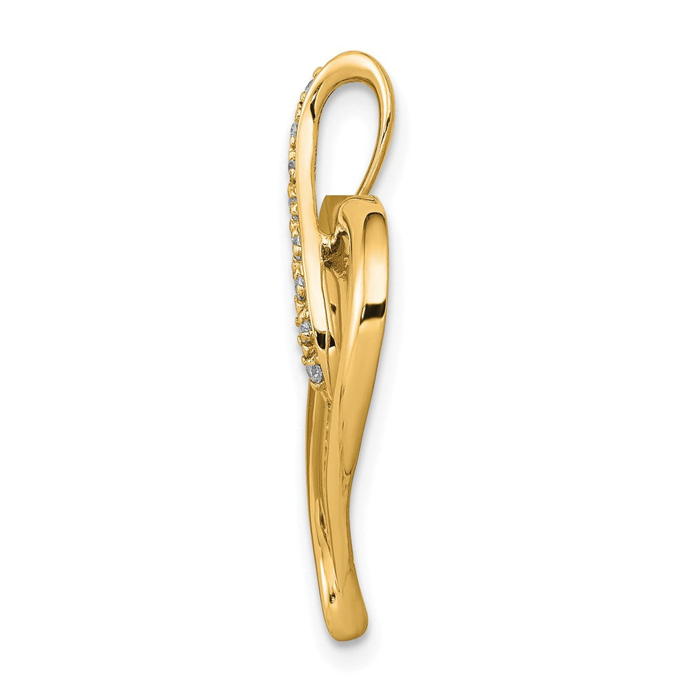 Gold Diamond Heart and Infinity Pendant