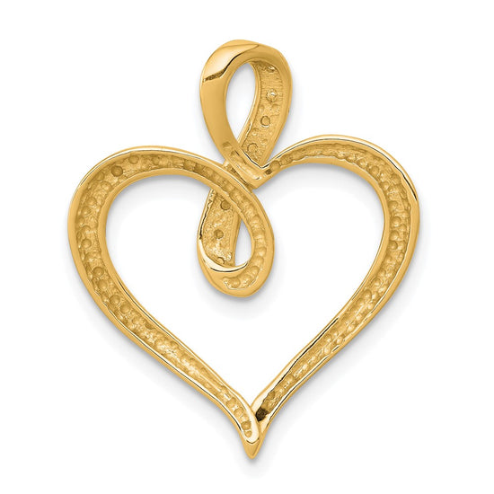 Gold Diamond Heart and Infinity Pendant
