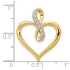 Gold Diamond Heart and Infinity Pendant