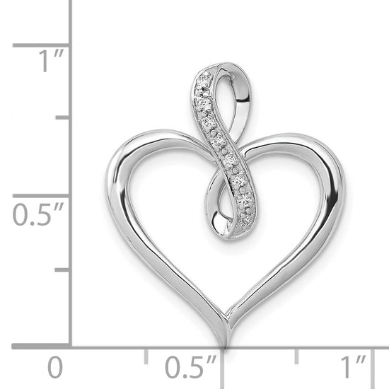 Gold Diamond Heart and Infinity Pendant
