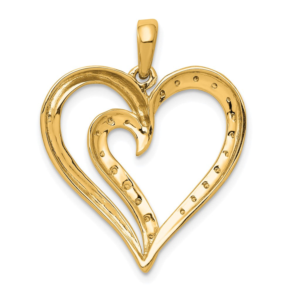 Gold Diamond Heart Pendant