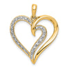 Gold Diamond Heart Pendant