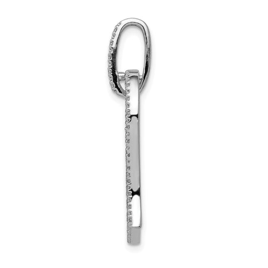 14k White Gold 1/6 carat Diamond Heart Pendant