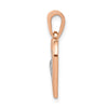 14k Rose Gold and White Rhodium Diamond Entwined Hearts Pendant