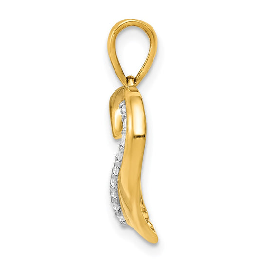 14k 1/10 carat Diamond Heart Pendant