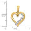 14k 1/10 carat Diamond Heart Pendant