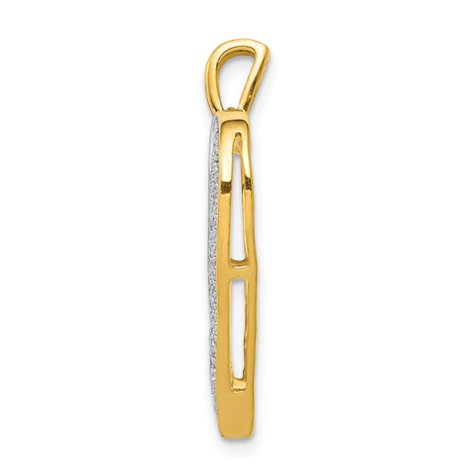 14k 1/4 carat Diamond Heart Pendant