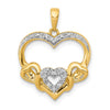 Gold Hearts with Diamonds Pendant