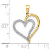 14k 1/10 carat Diamond Heart Pendant