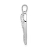 14k White Gold 1/6 carat Diamond Entwined Heart Pendant