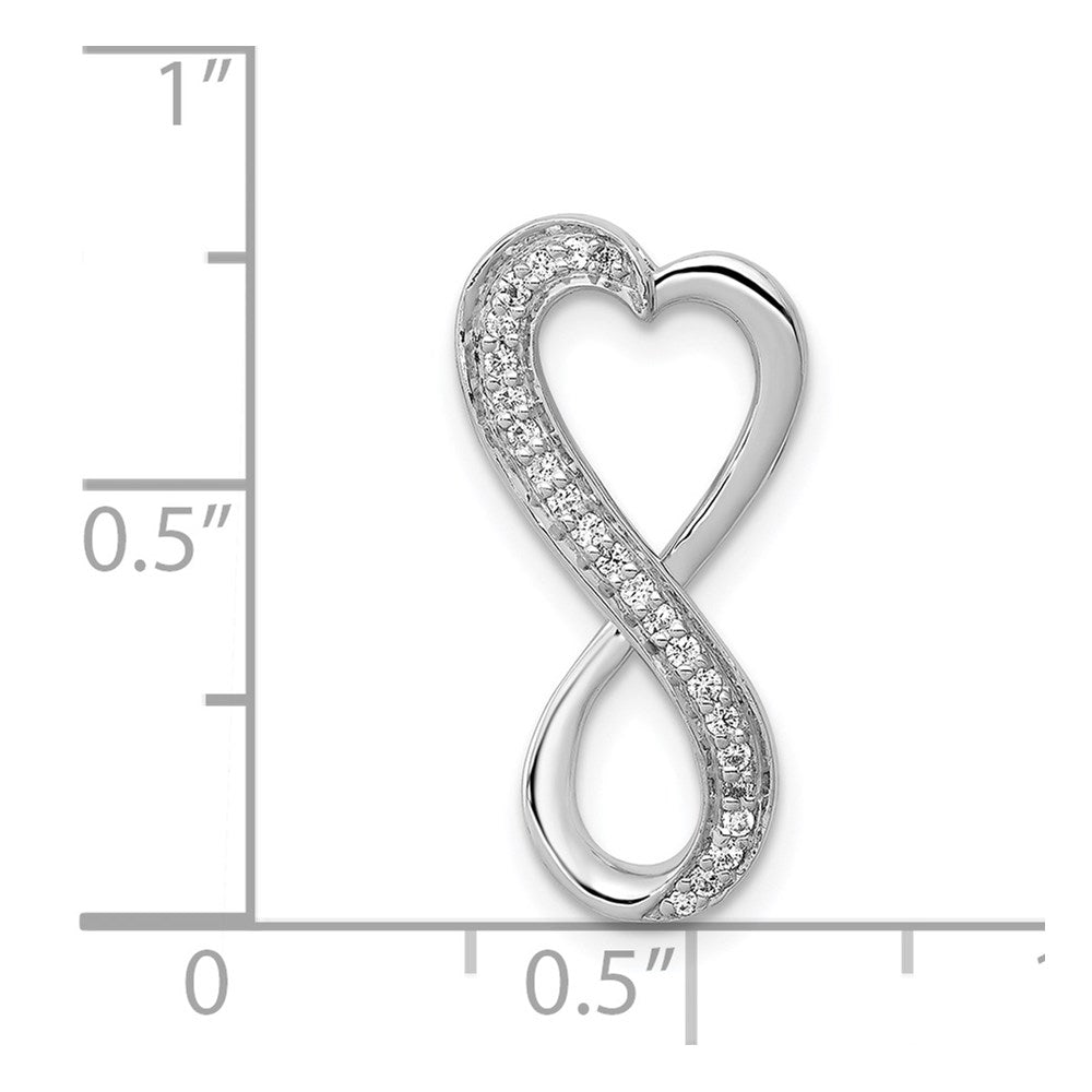 Diamond Freeform Heart Infinity Chain Slides