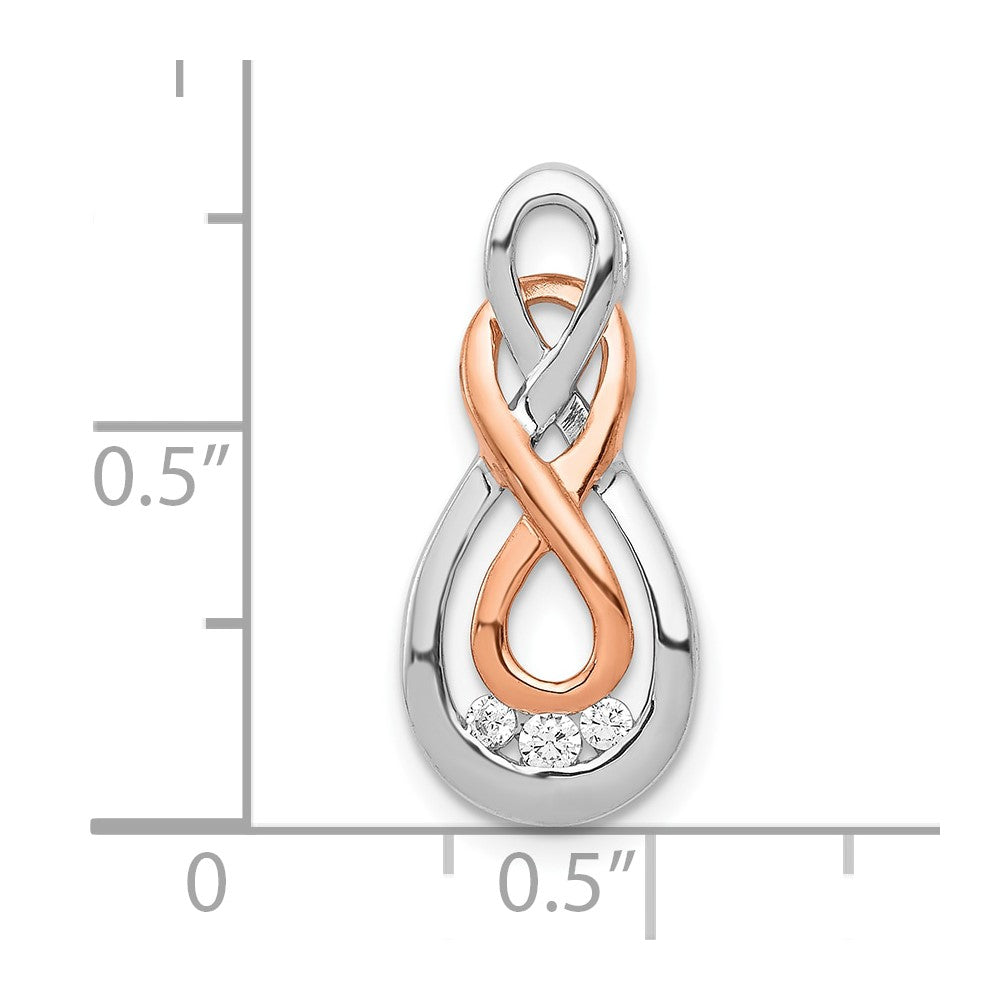 Gold Diamond Double Infinity Chain Slide