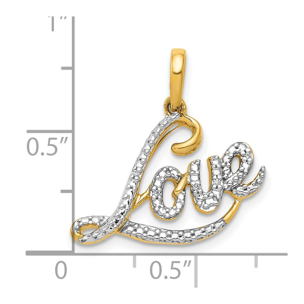 Gold Diamond Love Charm