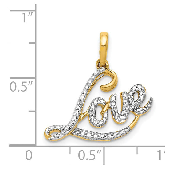 Gold Diamond Love Charm