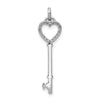 Gold Diamond Heart Key Charm