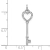 Gold Diamond Heart Key Charm