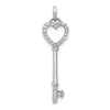 Gold Diamond Heart Key Charm