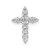 14k White Gold Diamond Cross Chain Slide Mounting