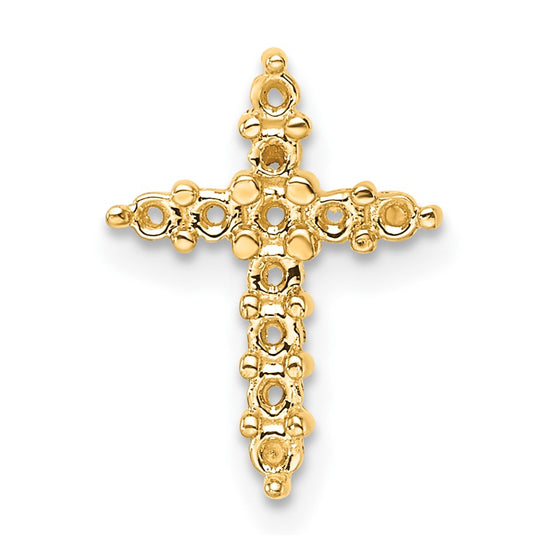 14k Diamond Cross Chain Slide Mounting