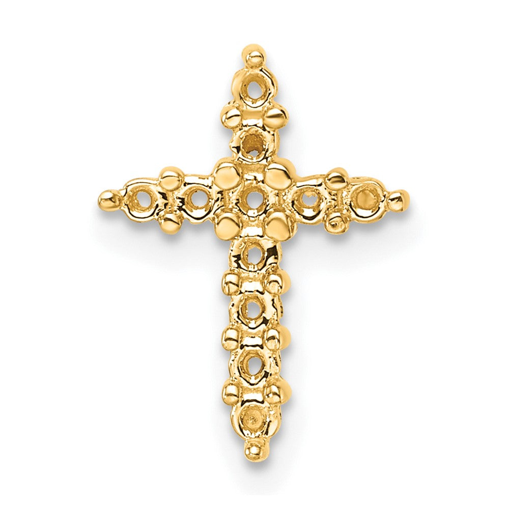 14k Diamond Cross Chain Slide Mounting