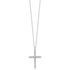 14k White Gold 1 carat Lab Grown Diamond VS/SI+ G+ Complete 18 inch Cross Pendant Necklace