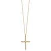 14k 1 carat Lab Grown Diamond VS/SI+ G+ Complete 18 inch Cross Pendant Necklace