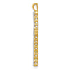 14k and White Rhodium 1/4 carat Diamond Cross Pendant