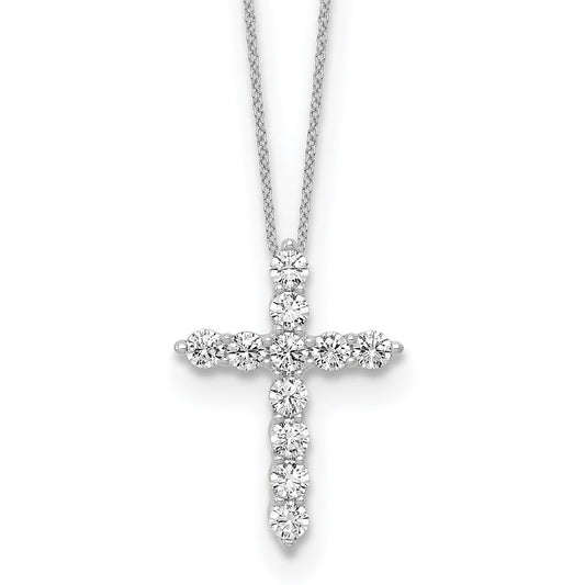 Gold Lab Grown Diamond Cross Necklace