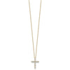 Gold Lab Grown Diamond Cross Necklace