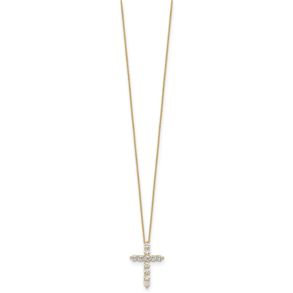 Gold Lab Grown Diamond Cross Necklace