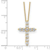 Gold Lab Grown Diamond Cross Necklace