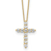 Gold Lab Grown Diamond Cross Necklace