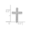 10K White Gold 1/6ct. Diamond Latin Cross Chain Slide