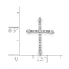 14k White Gold 1/5 carat Diamond Cross Chain Slide