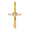 Diamond Cross with Heart Pendants