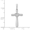 Diamond Cross with Heart Pendants