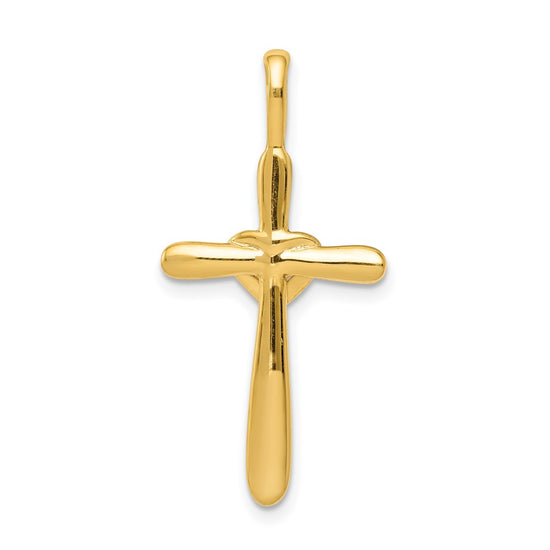 Diamond Cross with Heart Pendants