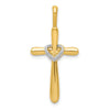 Diamond Cross with Heart Pendants